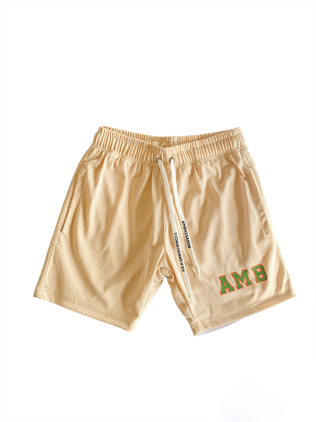 Cream AMB Classic Mesh Shorts